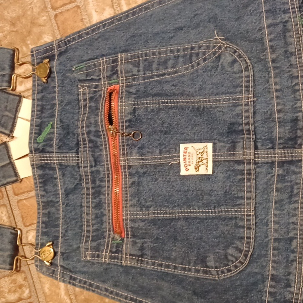 Vintage Bided Overalls Pointer Removeable Suspend… - image 3